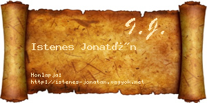 Istenes Jonatán névjegykártya